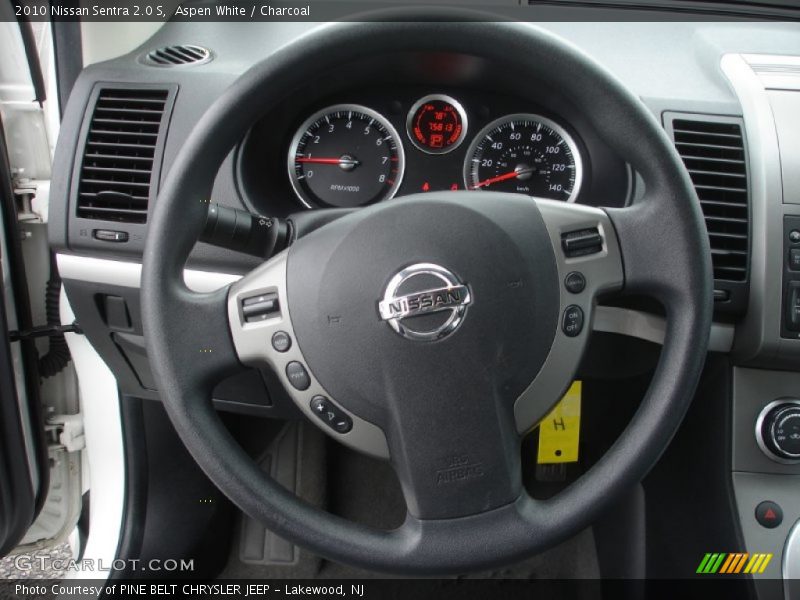 Aspen White / Charcoal 2010 Nissan Sentra 2.0 S