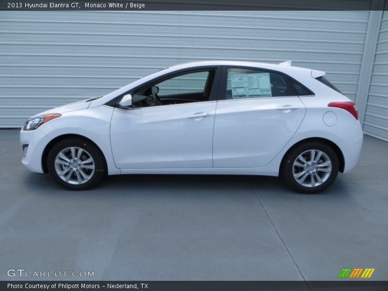 Monaco White / Beige 2013 Hyundai Elantra GT