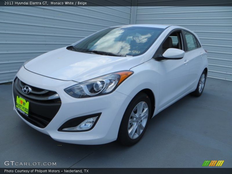 Monaco White / Beige 2013 Hyundai Elantra GT