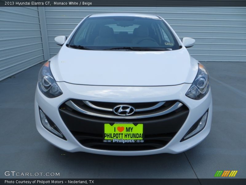 Monaco White / Beige 2013 Hyundai Elantra GT