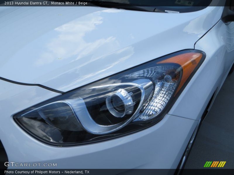 Monaco White / Beige 2013 Hyundai Elantra GT