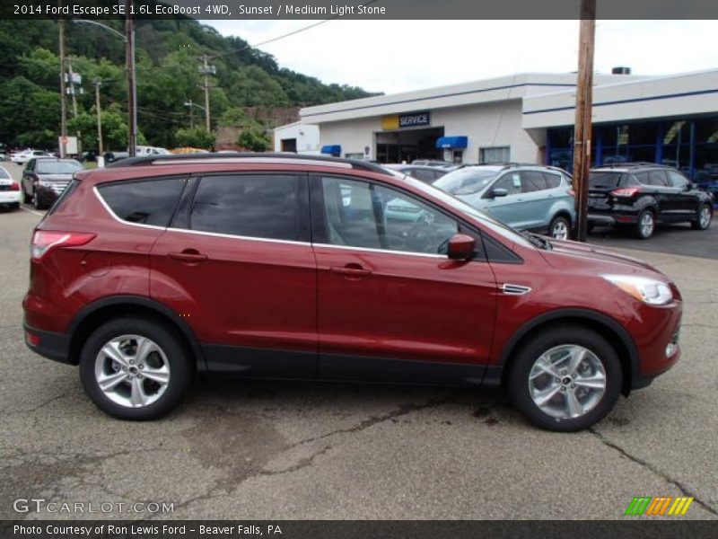Sunset / Medium Light Stone 2014 Ford Escape SE 1.6L EcoBoost 4WD