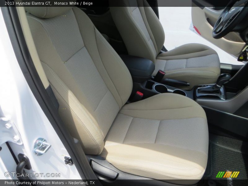 Monaco White / Beige 2013 Hyundai Elantra GT