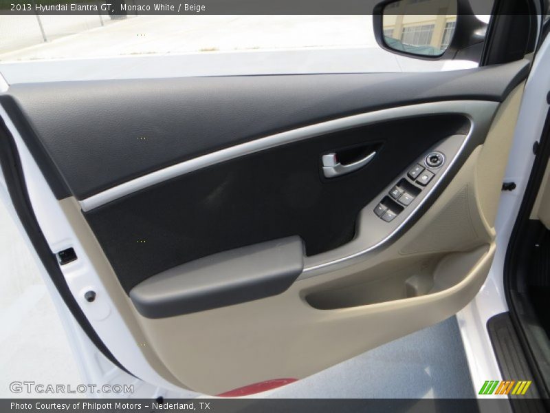 Monaco White / Beige 2013 Hyundai Elantra GT