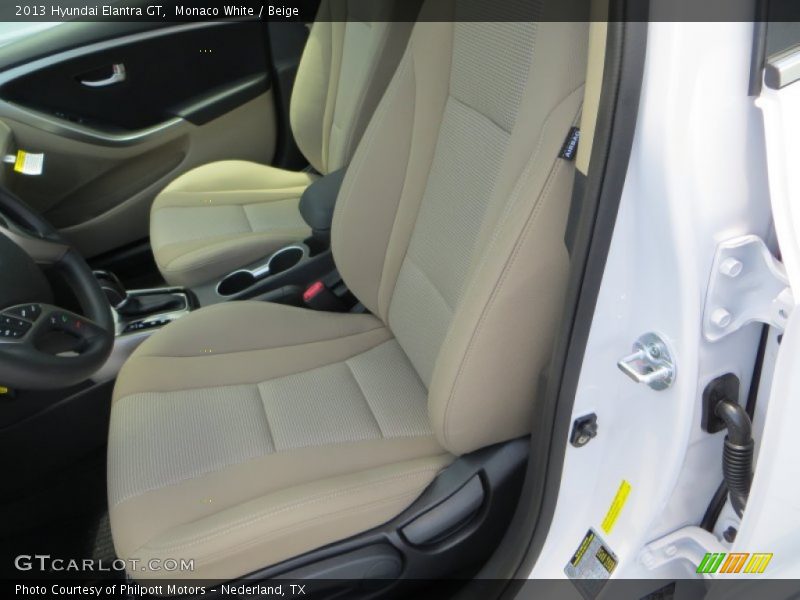 Monaco White / Beige 2013 Hyundai Elantra GT