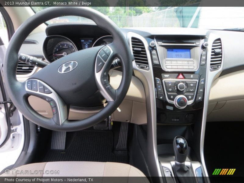 Monaco White / Beige 2013 Hyundai Elantra GT