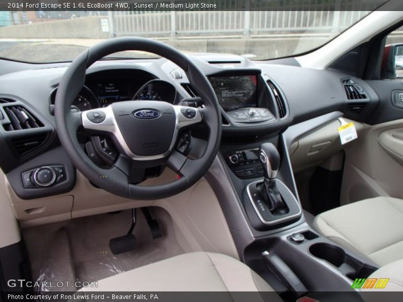 Medium Light Stone Interior - 2014 Escape SE 1.6L EcoBoost 4WD 