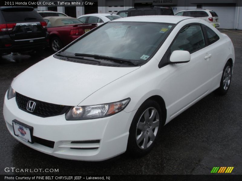 Taffeta White / Gray 2011 Honda Civic LX Coupe