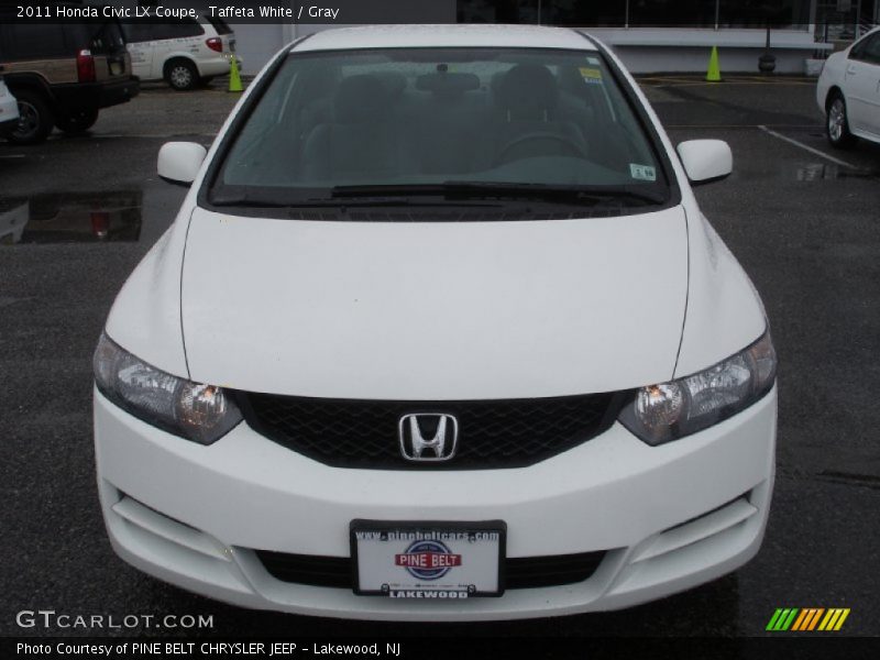 Taffeta White / Gray 2011 Honda Civic LX Coupe
