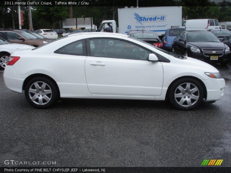 Taffeta White / Gray 2011 Honda Civic LX Coupe