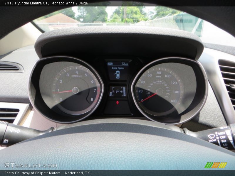 Monaco White / Beige 2013 Hyundai Elantra GT