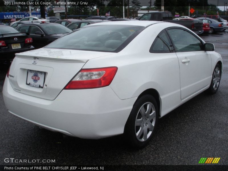 Taffeta White / Gray 2011 Honda Civic LX Coupe