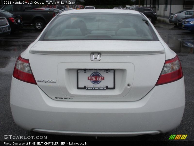 Taffeta White / Gray 2011 Honda Civic LX Coupe