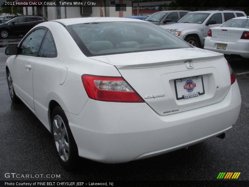 Taffeta White / Gray 2011 Honda Civic LX Coupe