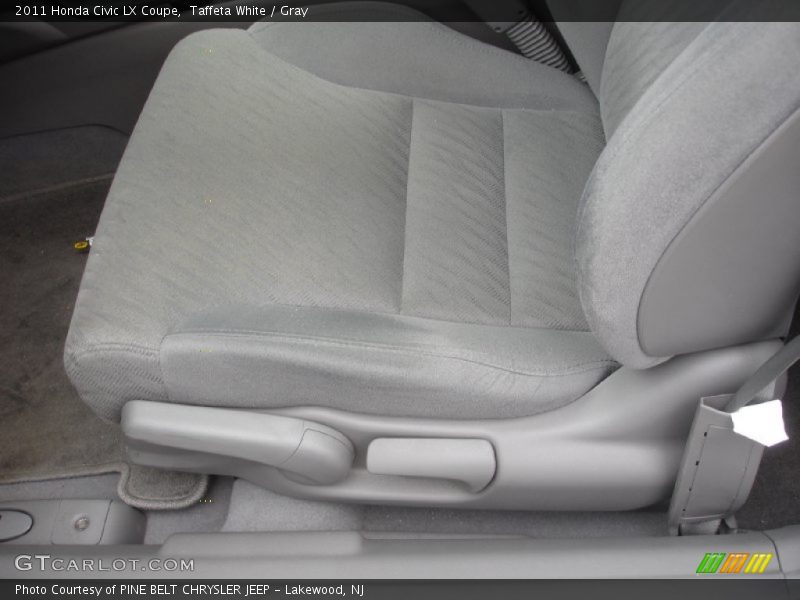 Taffeta White / Gray 2011 Honda Civic LX Coupe