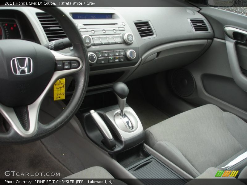 Taffeta White / Gray 2011 Honda Civic LX Coupe