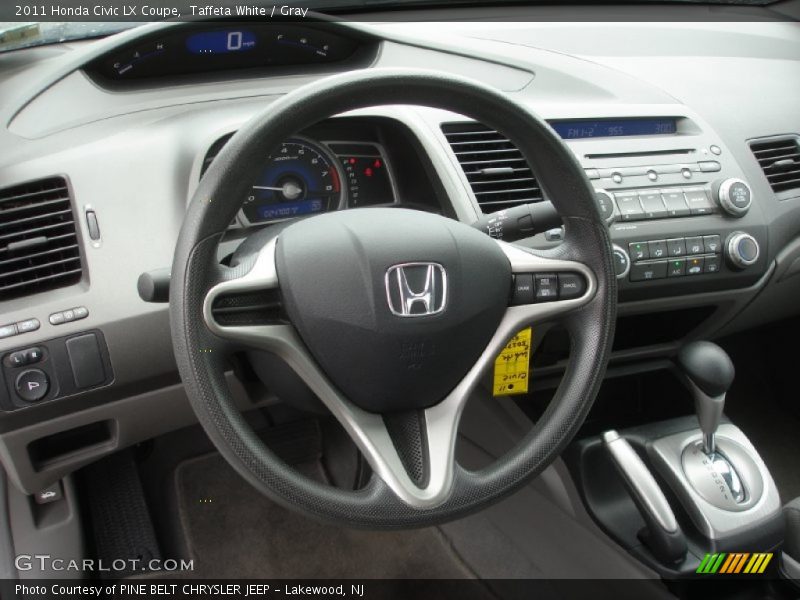 Taffeta White / Gray 2011 Honda Civic LX Coupe