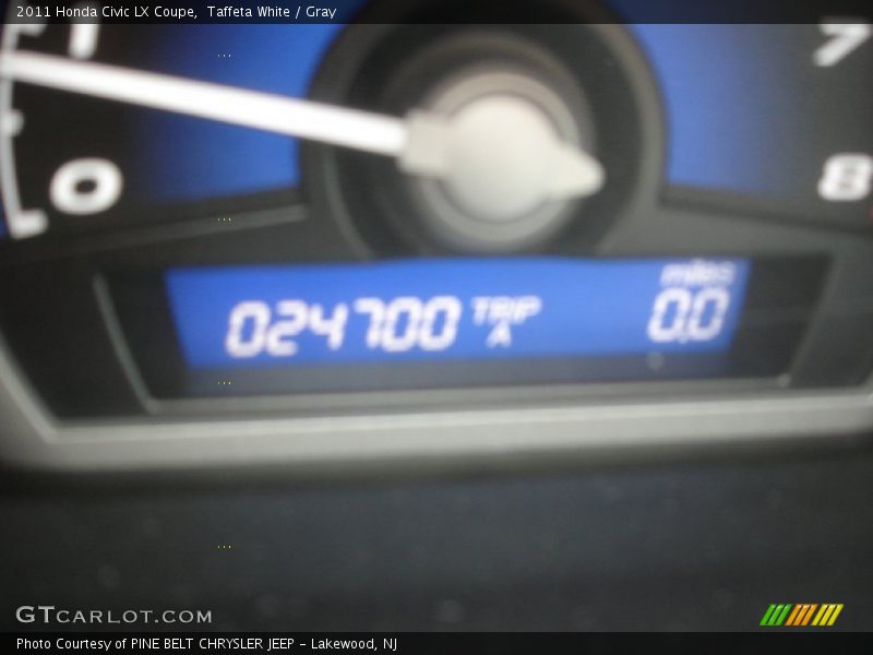 Taffeta White / Gray 2011 Honda Civic LX Coupe