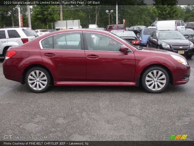 Ruby Red Pearl / Off Black 2010 Subaru Legacy 2.5i Limited Sedan