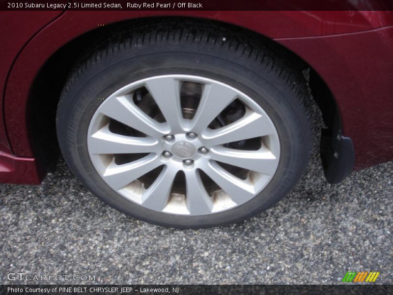 Ruby Red Pearl / Off Black 2010 Subaru Legacy 2.5i Limited Sedan