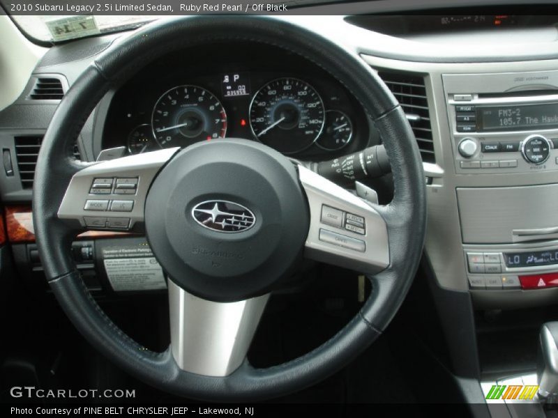 Ruby Red Pearl / Off Black 2010 Subaru Legacy 2.5i Limited Sedan