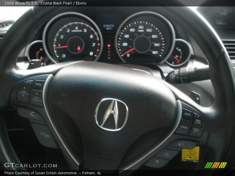 Crystal Black Pearl / Ebony 2009 Acura TL 3.5