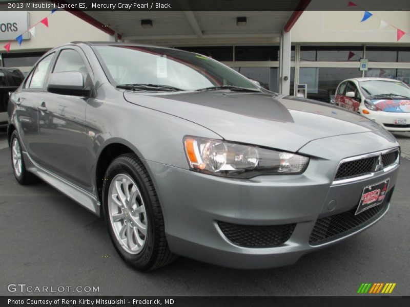 Mercury Gray Pearl / Black 2013 Mitsubishi Lancer ES