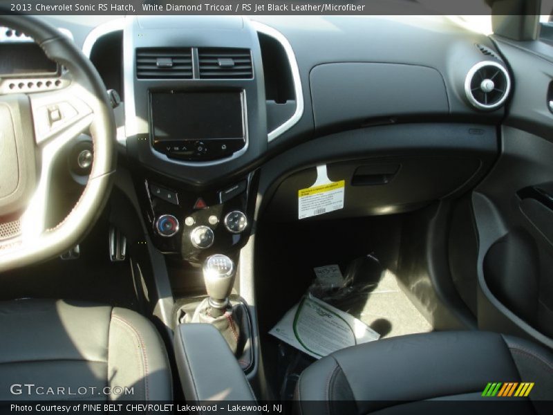 White Diamond Tricoat / RS Jet Black Leather/Microfiber 2013 Chevrolet Sonic RS Hatch