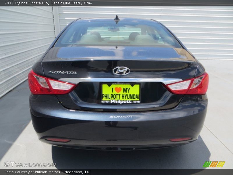 Pacific Blue Pearl / Gray 2013 Hyundai Sonata GLS