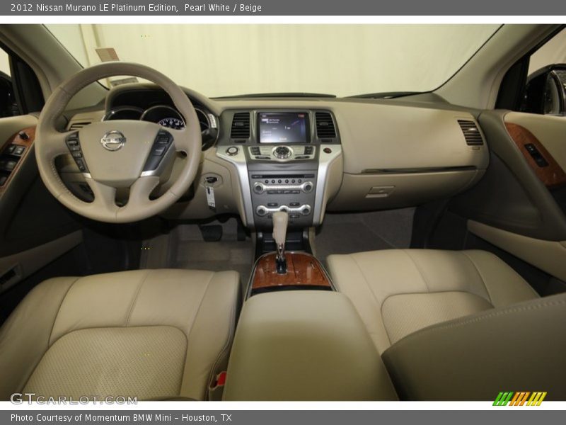 Pearl White / Beige 2012 Nissan Murano LE Platinum Edition