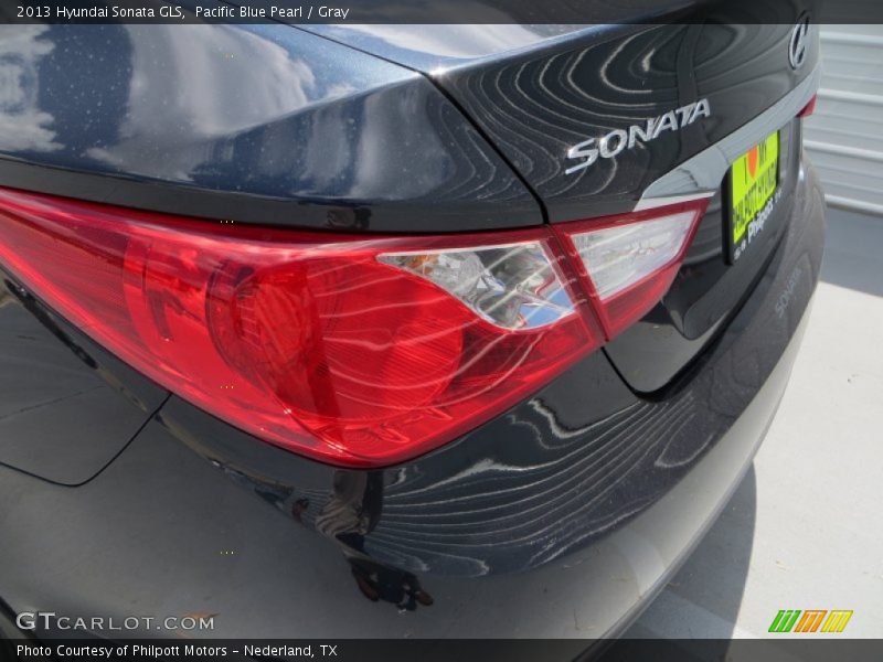 Pacific Blue Pearl / Gray 2013 Hyundai Sonata GLS