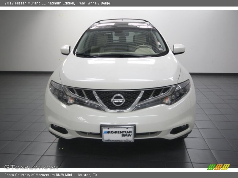 Pearl White / Beige 2012 Nissan Murano LE Platinum Edition