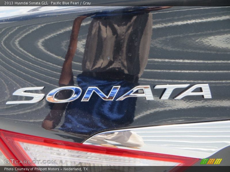 Pacific Blue Pearl / Gray 2013 Hyundai Sonata GLS