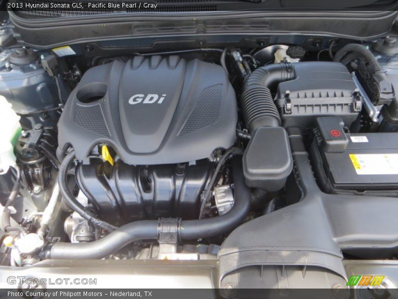Pacific Blue Pearl / Gray 2013 Hyundai Sonata GLS