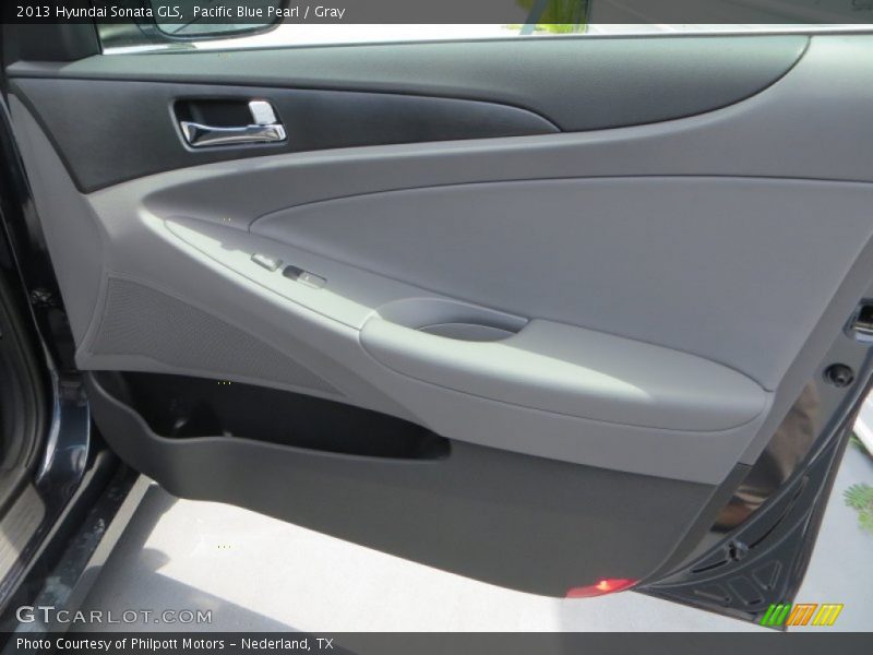 Pacific Blue Pearl / Gray 2013 Hyundai Sonata GLS
