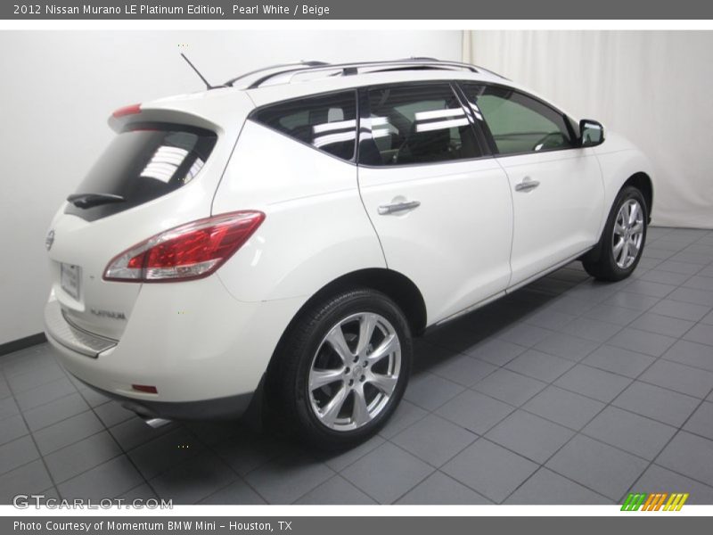 Pearl White / Beige 2012 Nissan Murano LE Platinum Edition