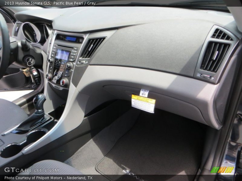 Pacific Blue Pearl / Gray 2013 Hyundai Sonata GLS
