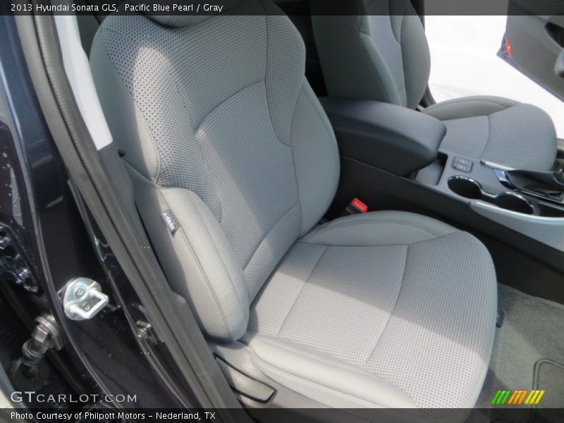 Pacific Blue Pearl / Gray 2013 Hyundai Sonata GLS