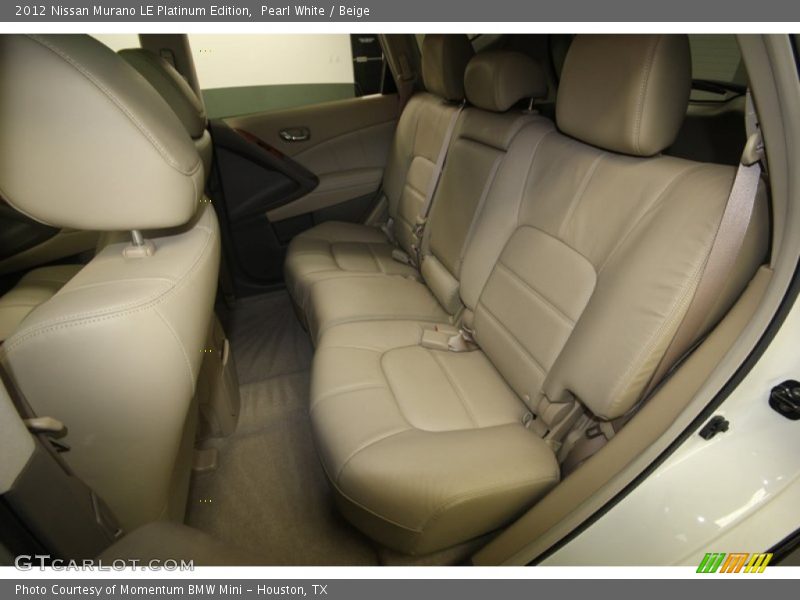 Pearl White / Beige 2012 Nissan Murano LE Platinum Edition