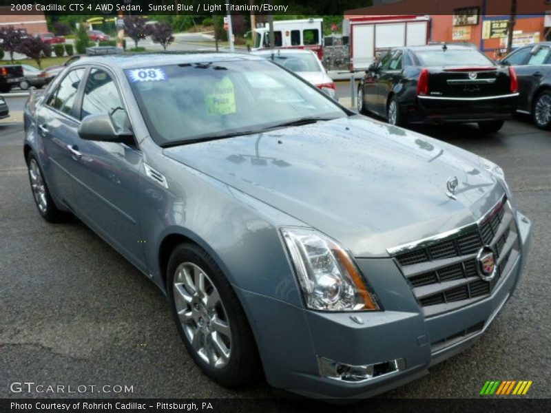 Sunset Blue / Light Titanium/Ebony 2008 Cadillac CTS 4 AWD Sedan