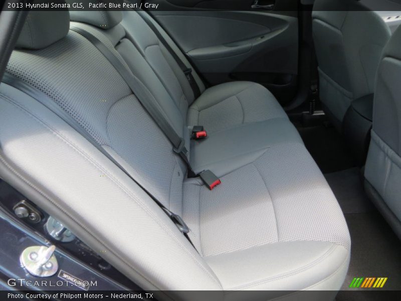 Pacific Blue Pearl / Gray 2013 Hyundai Sonata GLS
