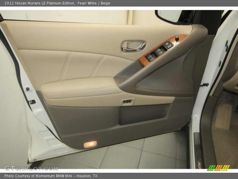 Pearl White / Beige 2012 Nissan Murano LE Platinum Edition