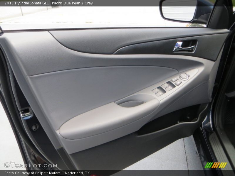 Pacific Blue Pearl / Gray 2013 Hyundai Sonata GLS