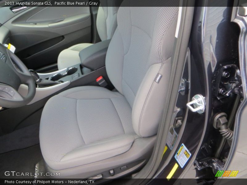 Pacific Blue Pearl / Gray 2013 Hyundai Sonata GLS