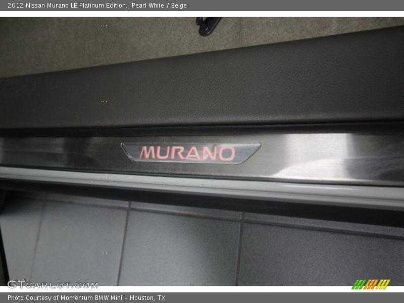 Pearl White / Beige 2012 Nissan Murano LE Platinum Edition