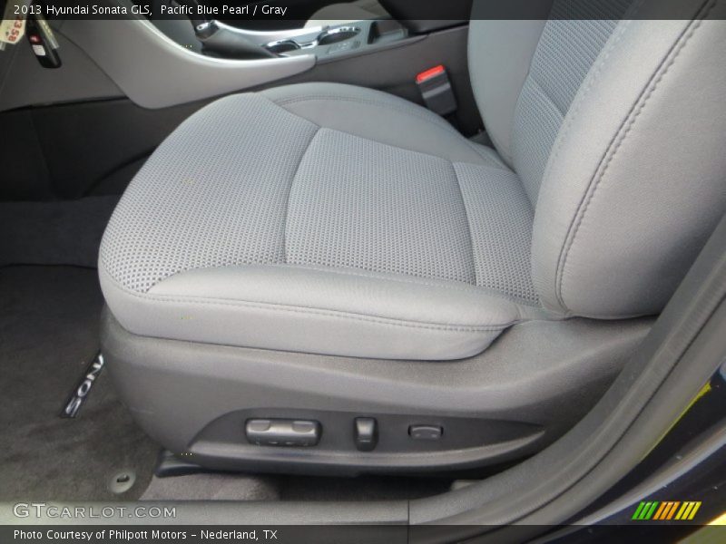 Pacific Blue Pearl / Gray 2013 Hyundai Sonata GLS
