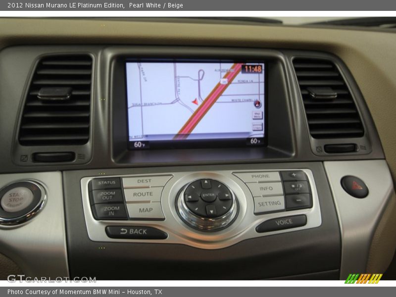 Pearl White / Beige 2012 Nissan Murano LE Platinum Edition