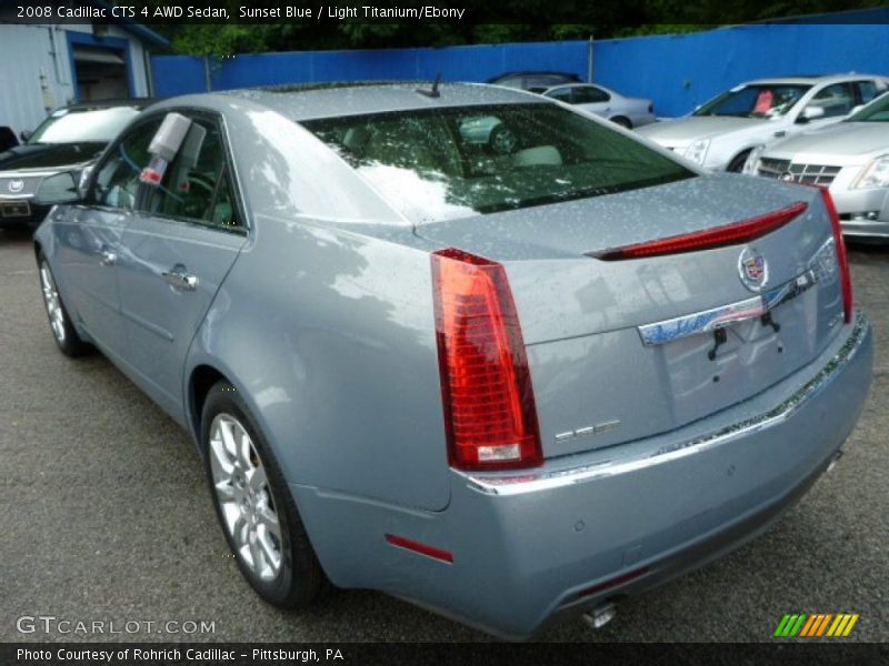 Sunset Blue / Light Titanium/Ebony 2008 Cadillac CTS 4 AWD Sedan