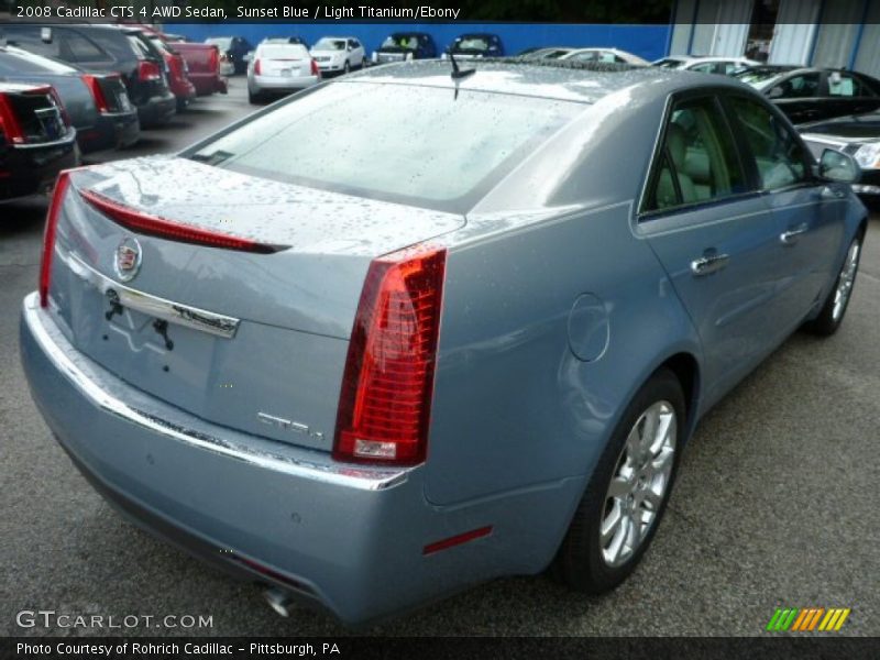 Sunset Blue / Light Titanium/Ebony 2008 Cadillac CTS 4 AWD Sedan