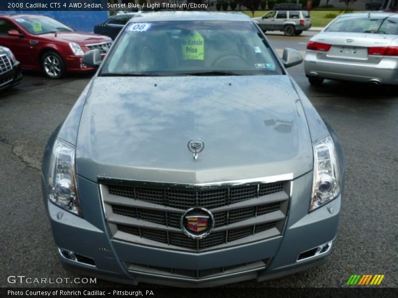 Sunset Blue / Light Titanium/Ebony 2008 Cadillac CTS 4 AWD Sedan
